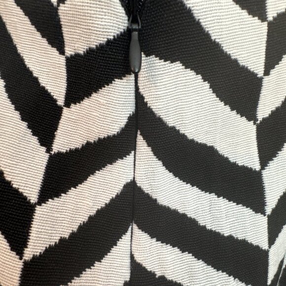 NWT Spanner Wide Leg Trouser Black White Chevron Zebra Palazzo Pant L Career Cit - Picture 7 of 9